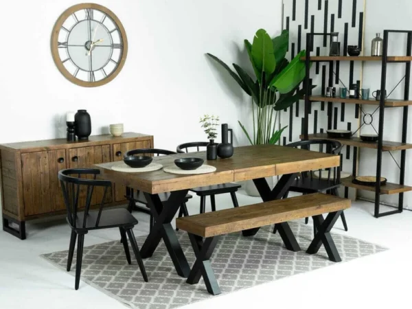Brooklyn Extendable Cross Leg Dining Table 140cm - 180cm - Image 2
