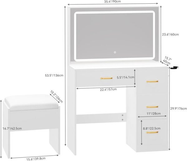 Vanity Table & stool set - Image 7