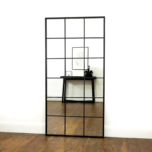 Brooklyn-Full Length Large Black Metal Mirror 180cm x 90cm - Image 10
