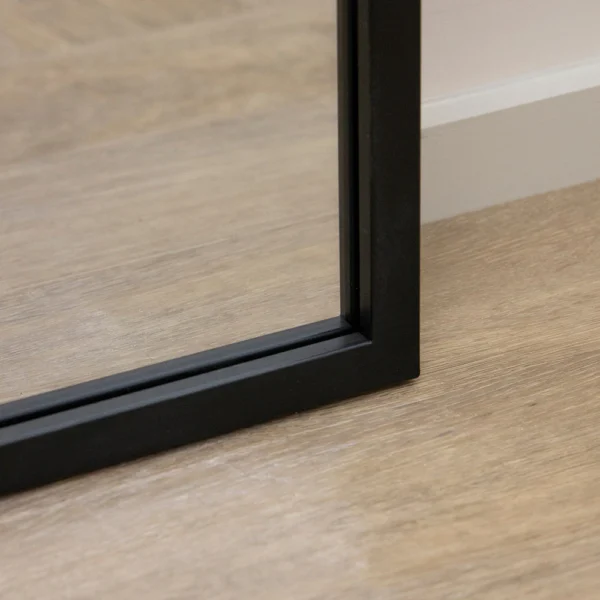 Camden-Black Industrial Full Length Metal Window Mirror 179cm x 119cm - Image 4