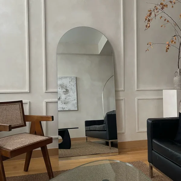 Edge-Large Frameless Arched Full Length Mirror 179cm x 80cm - Image 5