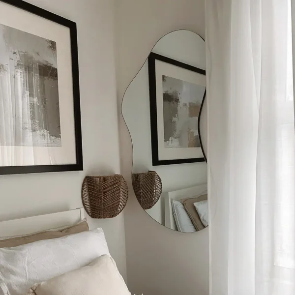 Edge-Large Frameless Irregular Pond Mirror 120cm x 70cm - Image 9