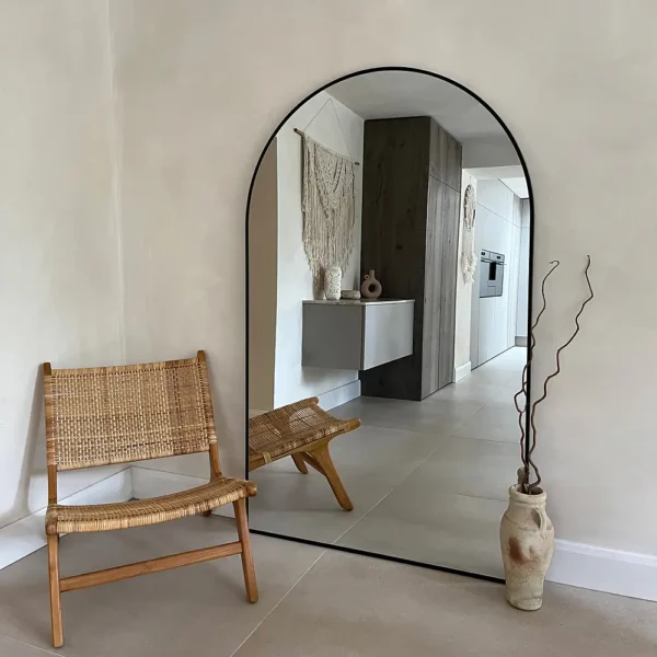 Liberty-Black Full Length Arched Metal Mirror 180cm x 110cm - Image 8
