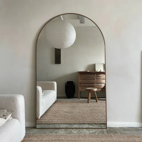 Liberty-Gold Full Length Arched Metal Mirror 180cm x 110cm