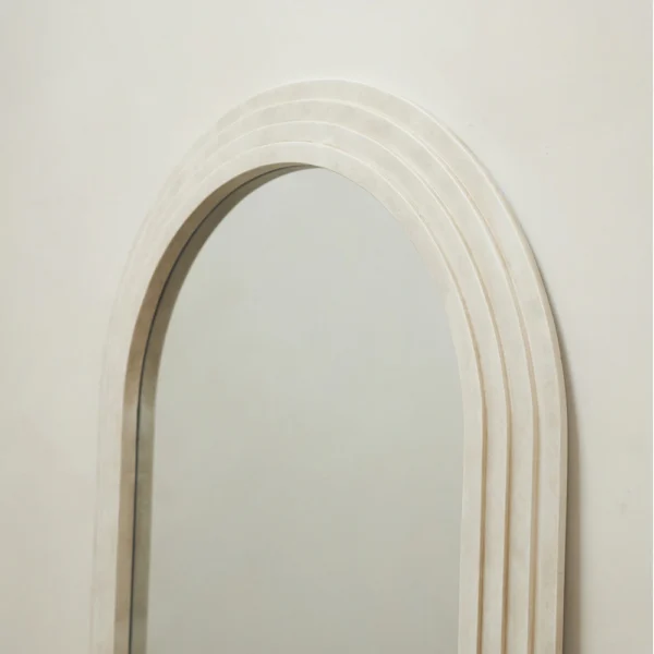 Luciana-Full Length Arched Concrete Mirror 180cm x 80cm - Image 3