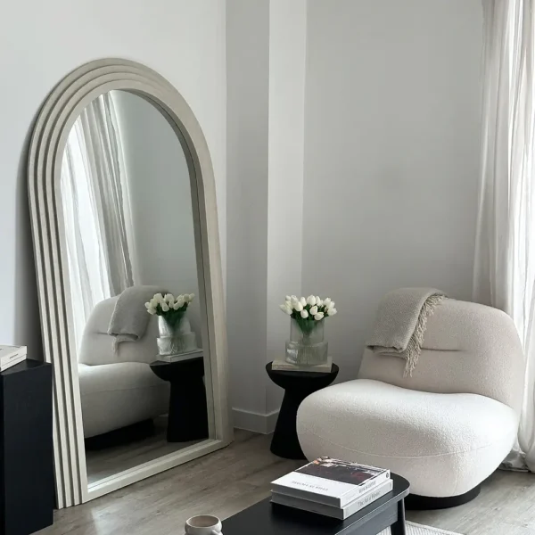 Luciana-Full Length Arched Concrete Mirror 180cm x 110cm - Image 12