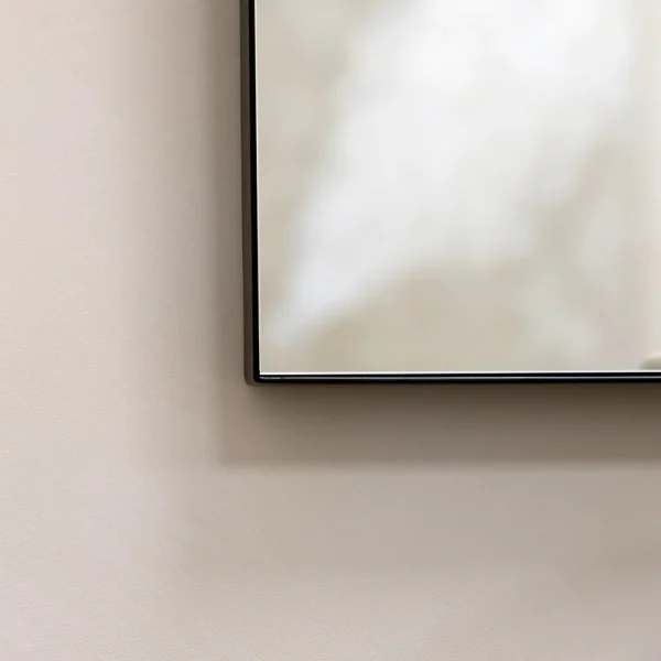 Theo-Black Rectangular Metal Large Wall Mirror 120cm x 90cm - Image 4