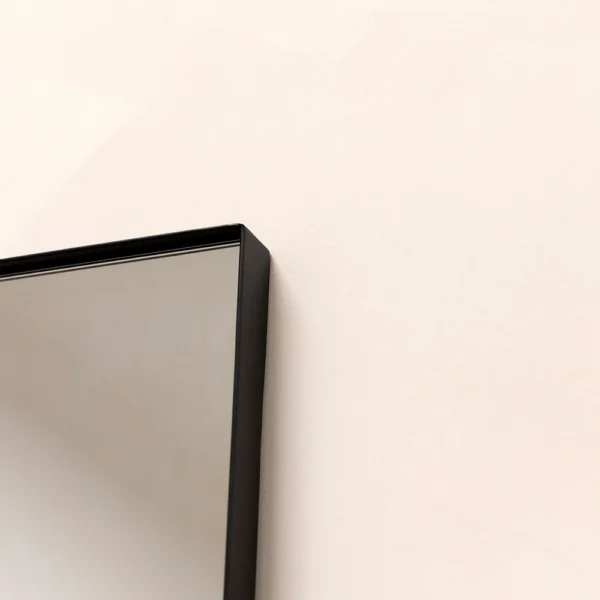 Theo-Black Rectangular Metal Large Wall Mirror 120cm x 90cm - Image 5