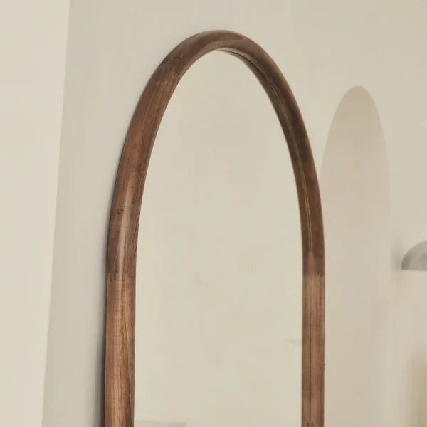 Amora-Extra Large Full Length Arched Warm Wood Mirror 190cm x 100cm - Image 8