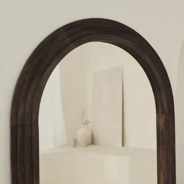 Luciana-Full Length Arched Charred Wood Mirror 180cm x 110cm - Image 5