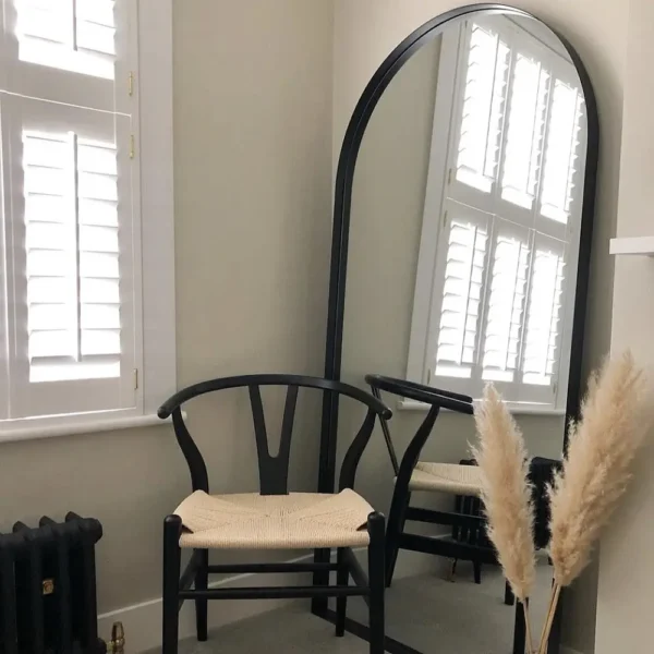Arcus-Full Length Arched Black Large Metal Mirror 170cm x 80cm - Image 2